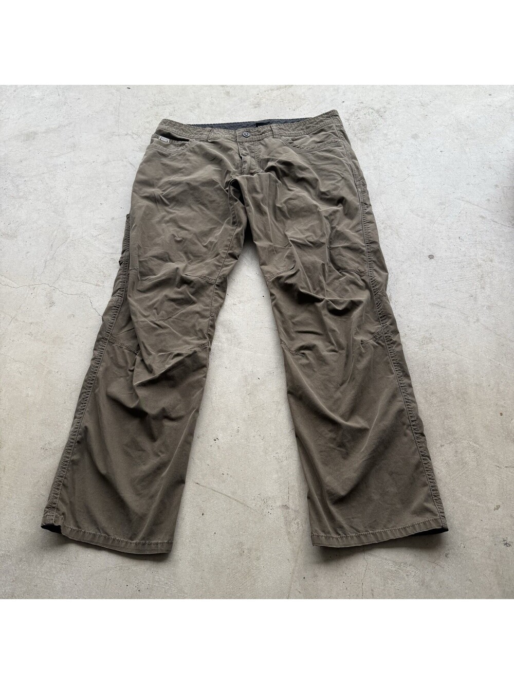 KÜHL Revolvr Men's 38x32 Brown Cotton Canvas Straight Leg Casual Pants Pockets